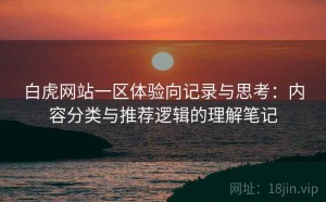白虎网站一区体验向记录与思考：内容分类与推荐逻辑的理解笔记