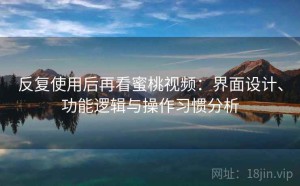 反复使用后再看蜜桃视频：界面设计、功能逻辑与操作习惯分析