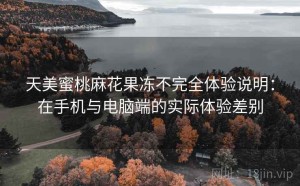 天美蜜桃麻花果冻不完全体验说明：在手机与电脑端的实际体验差别