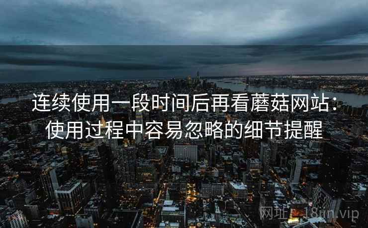 连续使用一段时间后再看蘑菇网站：使用过程中容易忽略的细节提醒