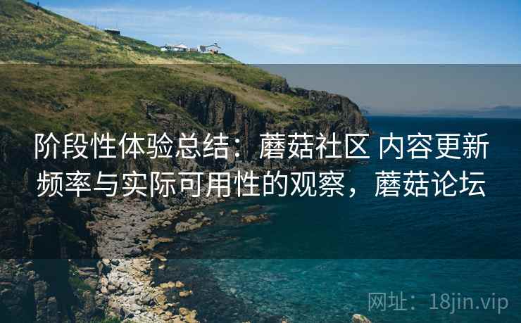 阶段性体验总结：蘑菇社区 内容更新频率与实际可用性的观察，蘑菇论坛