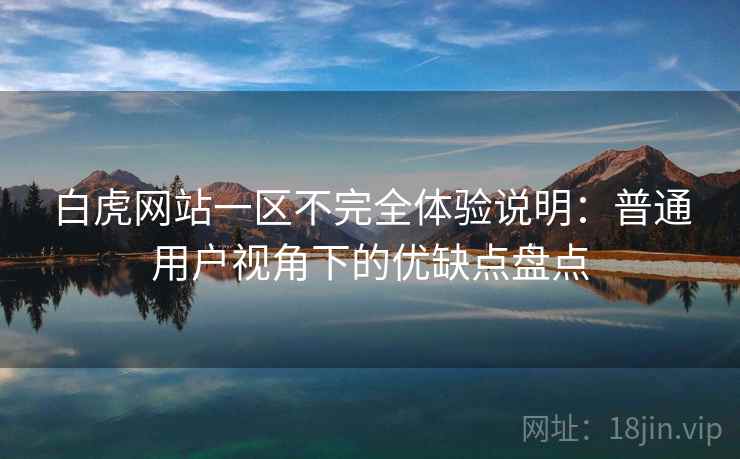 白虎网站一区不完全体验说明：普通用户视角下的优缺点盘点