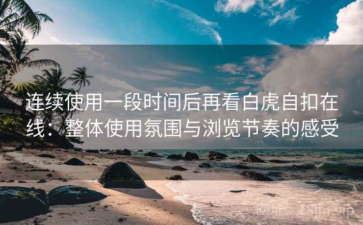 连续使用一段时间后再看白虎自扣在线：整体使用氛围与浏览节奏的感受