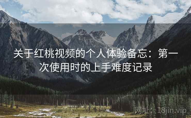 关于红桃视频的个人体验备忘：第一次使用时的上手难度记录