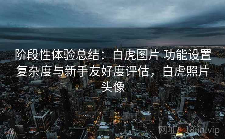阶段性体验总结：白虎图片 功能设置复杂度与新手友好度评估，白虎照片头像
