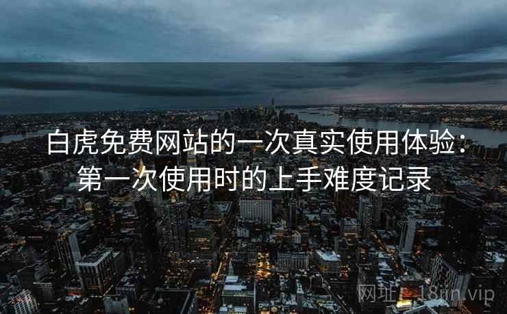 白虎免费网站的一次真实使用体验：第一次使用时的上手难度记录