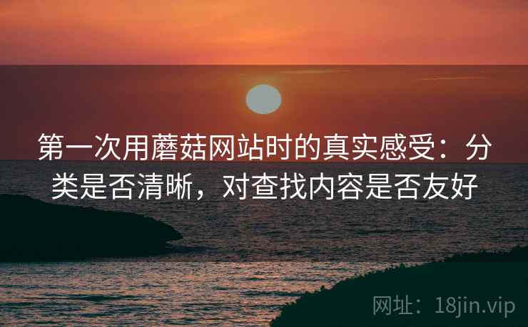第一次用蘑菇网站时的真实感受：分类是否清晰，对查找内容是否友好