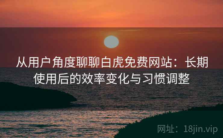 从用户角度聊聊白虎免费网站：长期使用后的效率变化与习惯调整