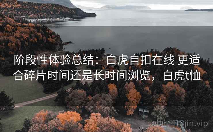 阶段性体验总结：白虎自扣在线 更适合碎片时间还是长时间浏览，白虎t恤